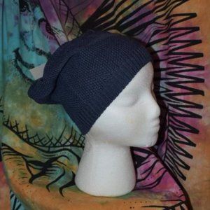 🧡4 for $20 Dark Blue Knit Beanie Cap Slouch Hat Head Covering Winter